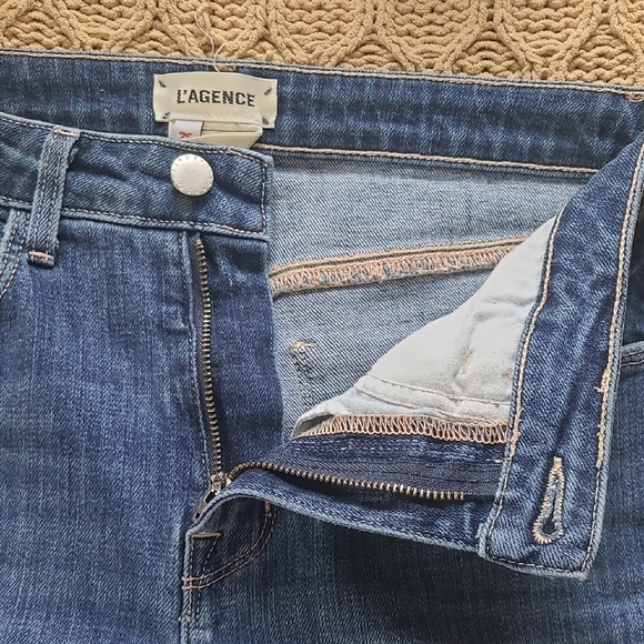 L'AGENCE High Line Distressed Skinny Jean in 'Huxley Destruct' Wash - Size 26 - Picture 7 of 10